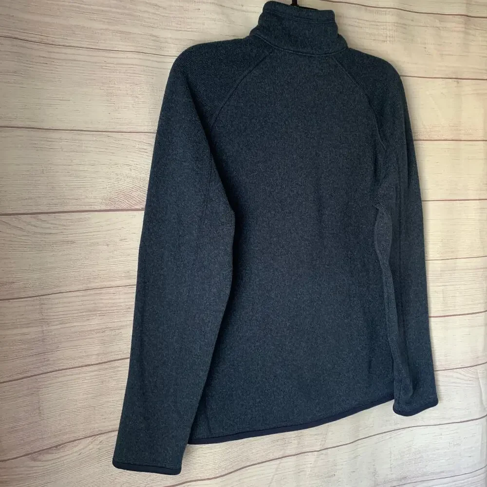 Patagonia Men's Better Sweater 1/4 Zip Fleece Pullover Jacket Navy Blue Size S